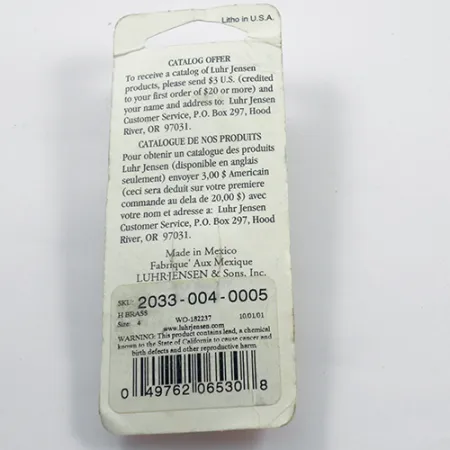 Luhr Jensen Metric Pro Spinner​ 4, Карбоване золото, 11 г, блешня оберталка (вертушка) #1881