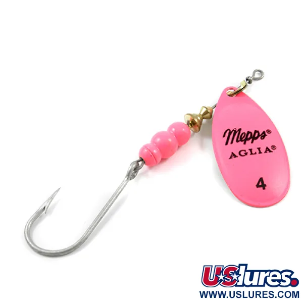  Mepps Aglia Hot Pink 4, рожевий/золото, 9 г, блешня оберталка (вертушка) #1901