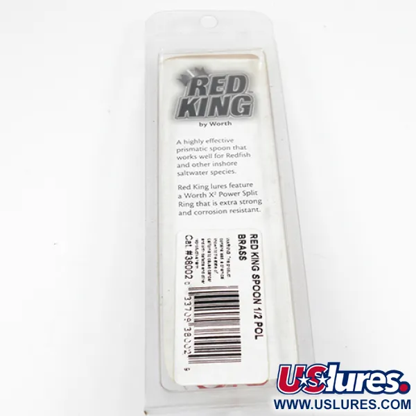 Worth Red King Spoon, Карбована латунь, 17 г, блесна коливалка (колебалка) #1941