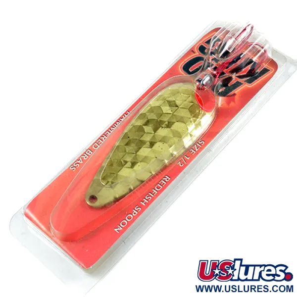 Worth Red King Spoon, Карбована латунь, 17 г, блесна коливалка (колебалка) #1941