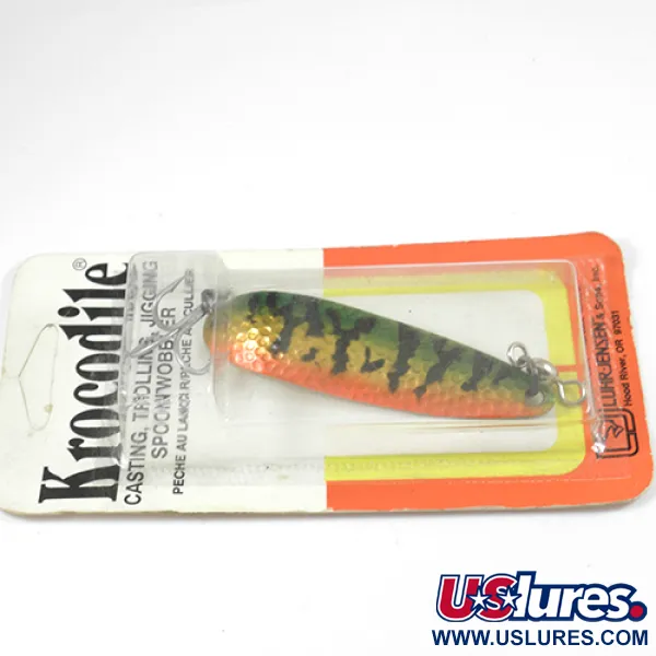 Luhr Jensen Krocodile DIE #5, карбований Fire Tiger/золото, 21 г, блесна коливалка (колебалка) #1944