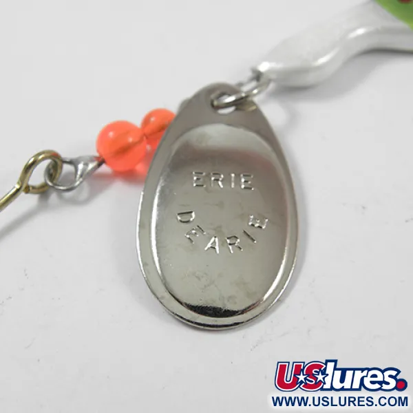  Erie Dearie Walleye Killer, нікель/зелений, 14 г, блешня оберталка (вертушка) #1952