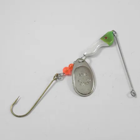 Erie Dearie Walleye Killer, нікель/зелений, 14 г, блешня оберталка (вертушка) #1952