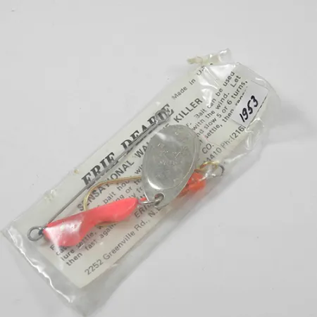 Erie Dearie Walleye Killer, нікель/червоний, 9 г, блешня оберталка (вертушка) #1953