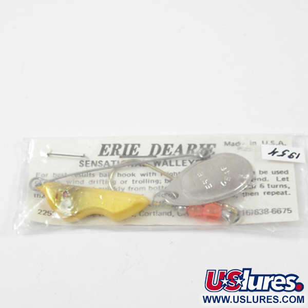  Erie Dearie Walleye Killer, нікель/жовтий, 18 г, блешня оберталка (вертушка) #1954