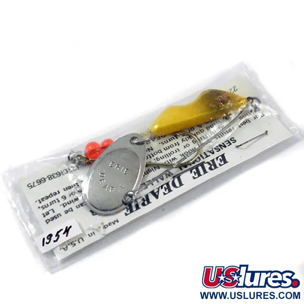  Erie Dearie Walleye Killer, нікель/жовтий, 18 г, блешня оберталка (вертушка) #1954