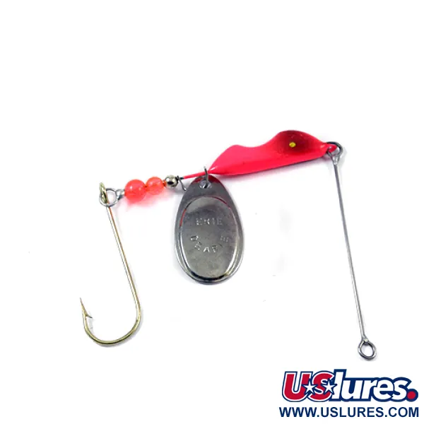  Erie Dearie Walleye Killer, нікель/червоний, 13 г, блешня оберталка (вертушка) #1955
