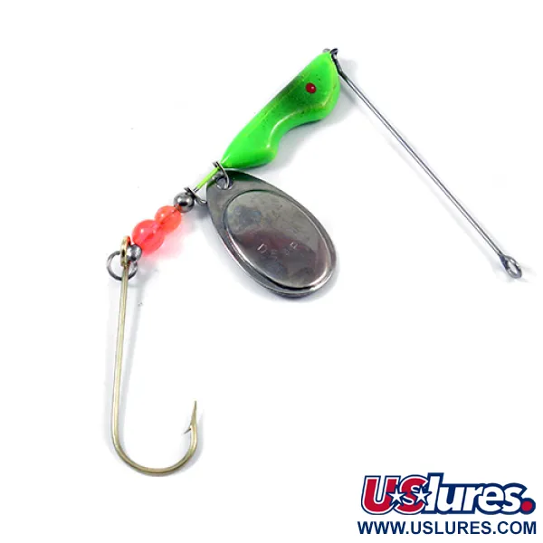  Erie Dearie Walleye Killer, нікель/зелений, 12 г, блешня оберталка (вертушка) #1956
