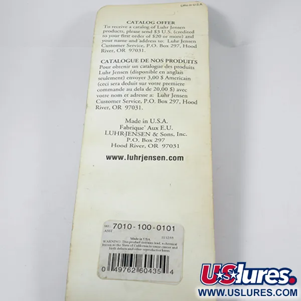 Luhr Jensen Krocodile DIE #6, нікель, 64 г, блесна коливалка (колебалка) #1959