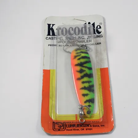Luhr Jensen Krocodile DIE #5, Fire Tiger, 21 г, блесна коливалка (колебалка) #1978