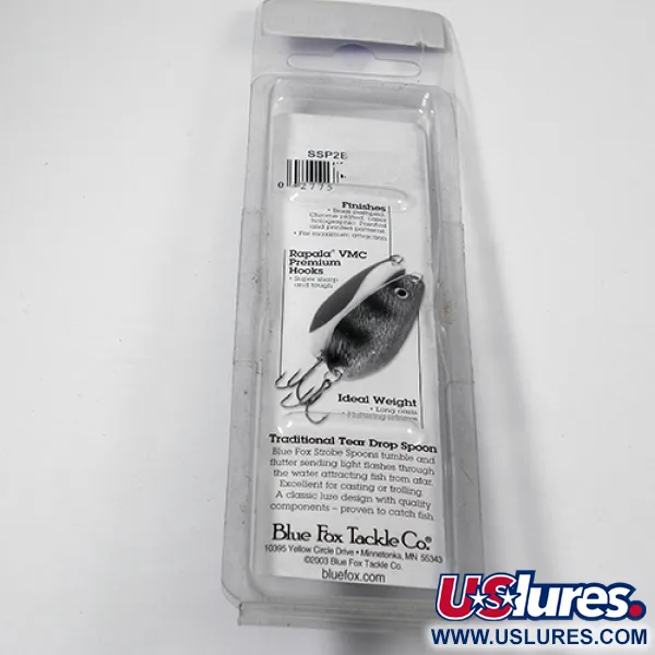 Blue Fox Strobe Tear Drop Spoon, чорний/білий, 11 г, блесна коливалка (колебалка) #1979