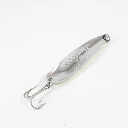 Luhr Jensen Krocodile DIE #4, жовтий/зелений/нікель, 14 г, блесна коливалка (колебалка) #1983