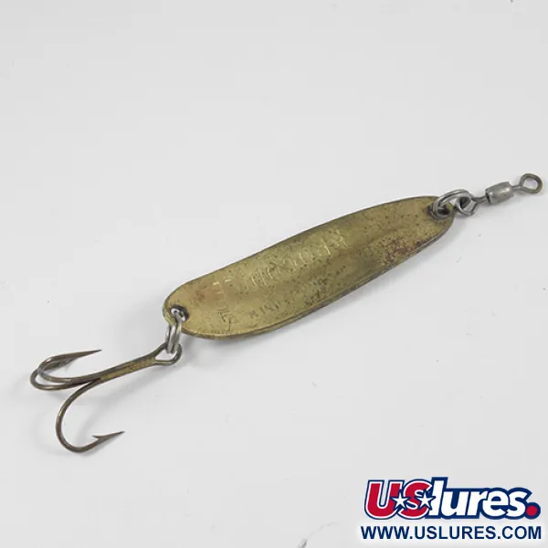 Luhr Jensen Krocodile DIE #3, жовтий/чорний/латунь, 10 г, блесна коливалка (колебалка) #1984