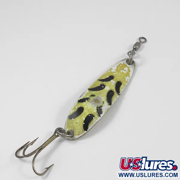 Luhr Jensen Krocodile DIE #3, жовтий/чорний/латунь, 10 г, блесна коливалка (колебалка) #1984