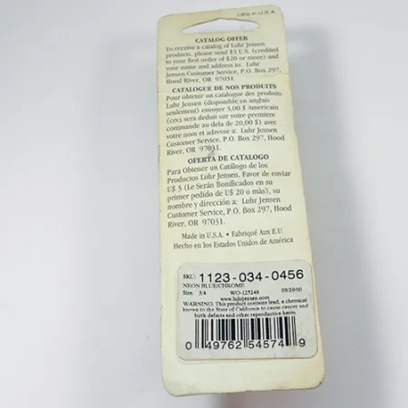 Luhr Jensen Lil' Kroc (Krocodile Stubby), нікель/синій, 21 г, блесна коливалка (колебалка) #1998