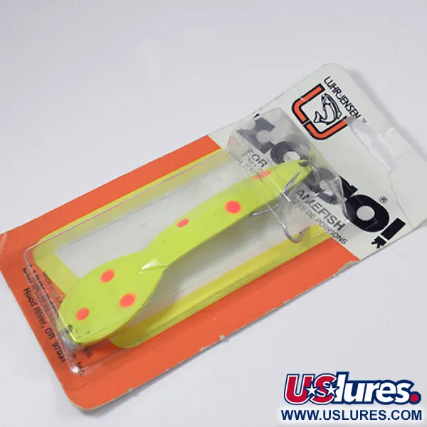 Luhr Jensen Loco 5, жовтий/червоний, 28 г, блесна коливалка (колебалка) #2000