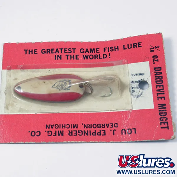 Eppinger Dardevle Midget, червоний/білий, 6 г, блесна коливалка (колебалка) #2001