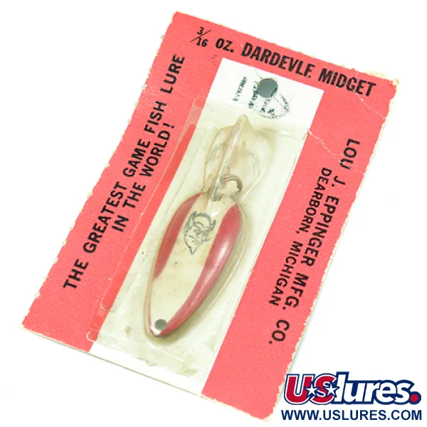 Eppinger Dardevle Midget, червоний/білий, 6 г, блесна коливалка (колебалка) #2001