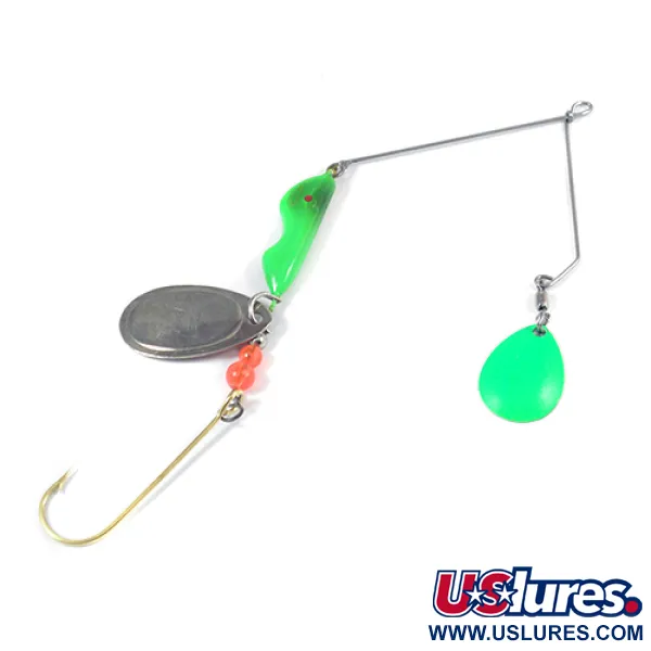  Erie Dearie Walleye Killer, нікель/зелений, 16 г, блешня оберталка (вертушка) #2006