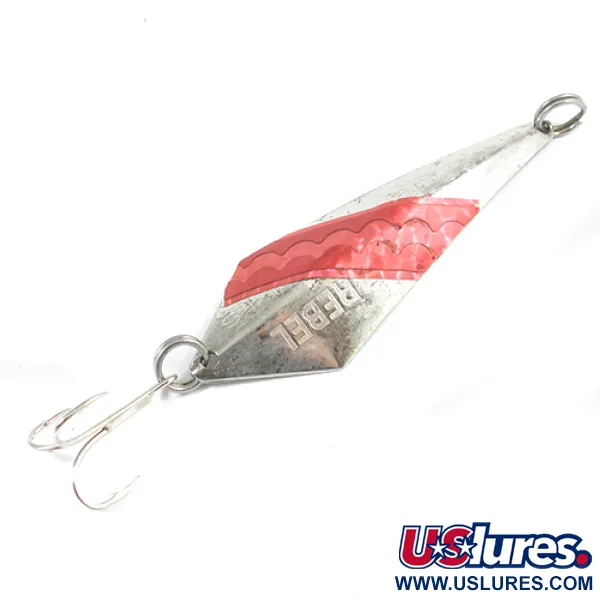  Rebel ArrowHead, срібло (покриття справжнім сріблом)/червоний, 17 г, блесна коливалка (колебалка) #2011