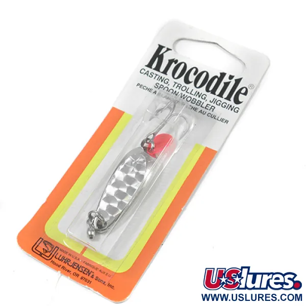 Luhr Jensen Krocodile, нікель, 9 г, блесна коливалка (колебалка) #2047