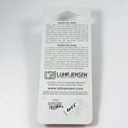 Luhr Jensen Krocodile, нікель/синій, 9 г, блесна коливалка (колебалка) #2055