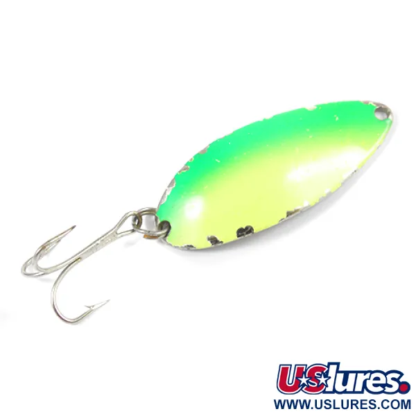 Seneca Little Cleo (Hula Girl), жовтий/зелений/нікель, 14 г, блесна коливалка (колебалка) #2067