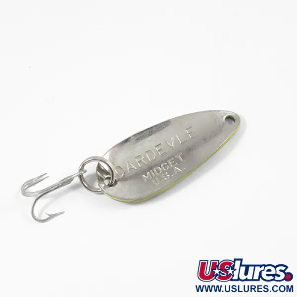 Eppinger Dardevle Midget, Frog (жовтий/зелений)/нікель, 6 г, блесна коливалка (колебалка) #2075