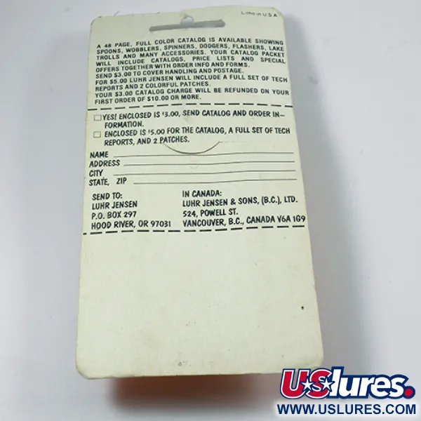 Luhr Jensen TEE Spoon, нікель/червоний, 7 г, блешня оберталка (вертушка) #2078