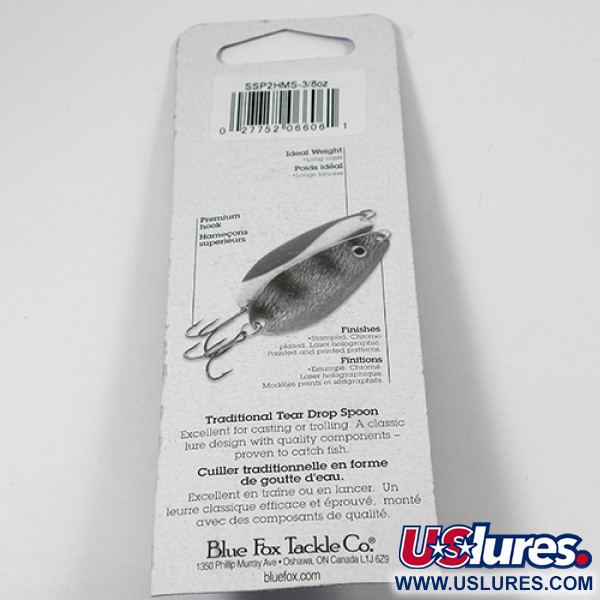  Blue Fox Strobe Tear Drop Spoon, карбований нікель, 11 г, блесна коливалка (колебалка) #2079
