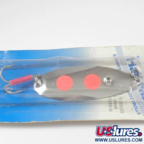  Poulsen Half-Fast, нікель/червоний, 16 г, блесна коливалка (колебалка) #2113