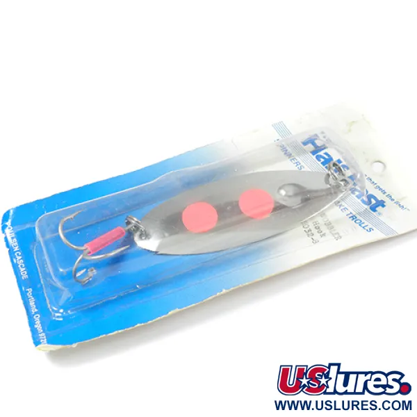  Poulsen Half-Fast, нікель/червоний, 16 г, блесна коливалка (колебалка) #2113