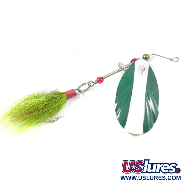 Eppinger Dardevle JT Buel, нікель/зелений/білий, 15 г, блешня оберталка (вертушка) #2238