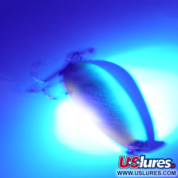 Seneca Little Cleo (Hula Girl, UV - світиться в ультрафіолеті), нікель/зелена UV смужка - світиться в ультрафіолеті, 18 г, блесна коливалка (колебалка) #2247