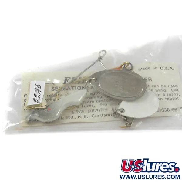  Erie Dearie Walleye Killer, білий/нікель, 9 г, блешня оберталка (вертушка) #2275