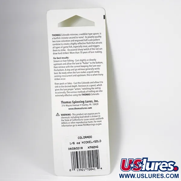  Thomas Colorado, золото/нікель, 5 г, блесна коливалка (колебалка) #2287