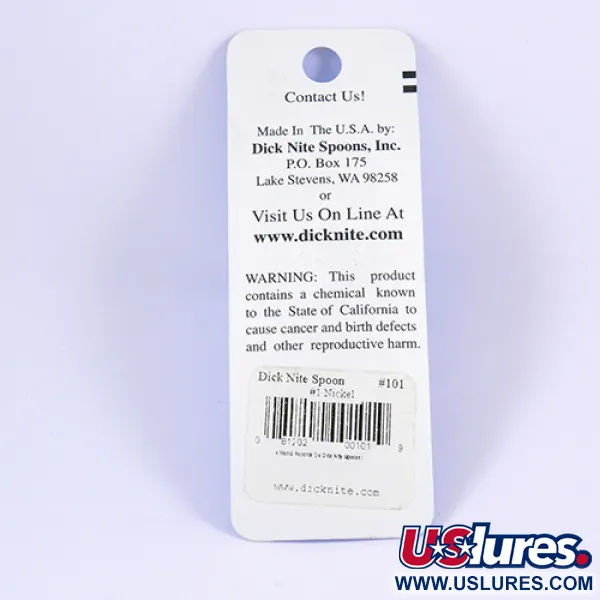 Dick Nite Spoons Dick Nite #1, нікель, , блесна коливалка (колебалка) #2307