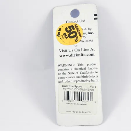 Dick Nite Spoons Dick Nite #0, золото/нікель, блесна коливалка (колебалка) #2309