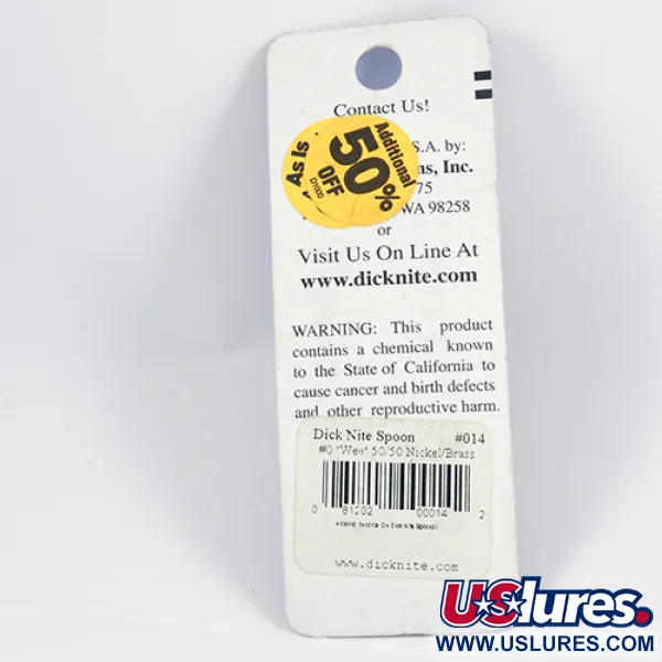 Dick Nite Spoons Dick Nite #0, золото/нікель, , блесна коливалка (колебалка) #2309