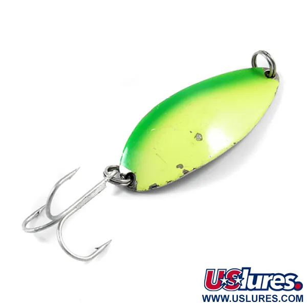 Seneca Little Cleo (Hula Girl), жовтий/зелений/нікель, 14 г, блесна коливалка (колебалка) #2343