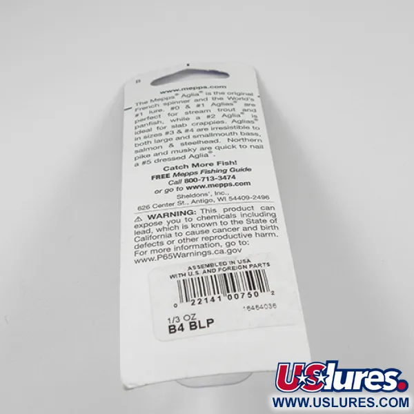  Mepps Aglia 4 Platinum, Platinum синій, 9 г, блешня оберталка (вертушка) #2361