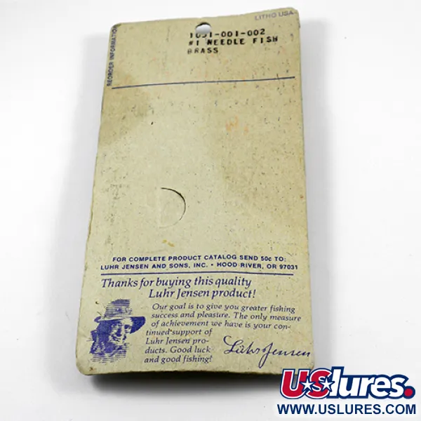 Luhr Jensen Needlefish 1, золото, 2 г, блесна коливалка (колебалка) #2367