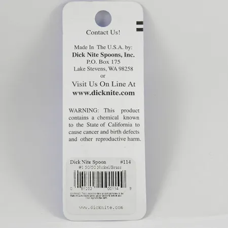 Dick Nite Spoons Dick Nite #1, нікель/золото, 1 г, блесна коливалка (колебалка) #2368