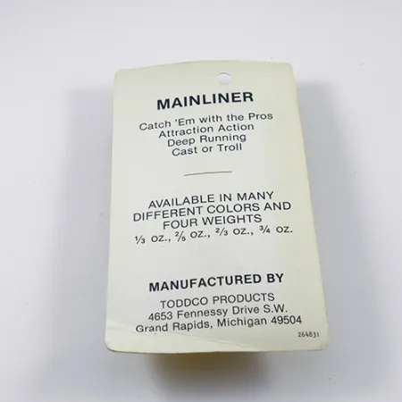 TODDCO Main liner, Glow (світиться в темряві), 11 г, блесна коливалка (колебалка) #2381