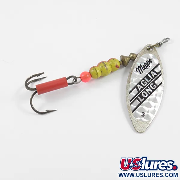  Mepps Aglia Long 3, Rainbo/нікель, 11,5 г, блешня оберталка (вертушка) #2395