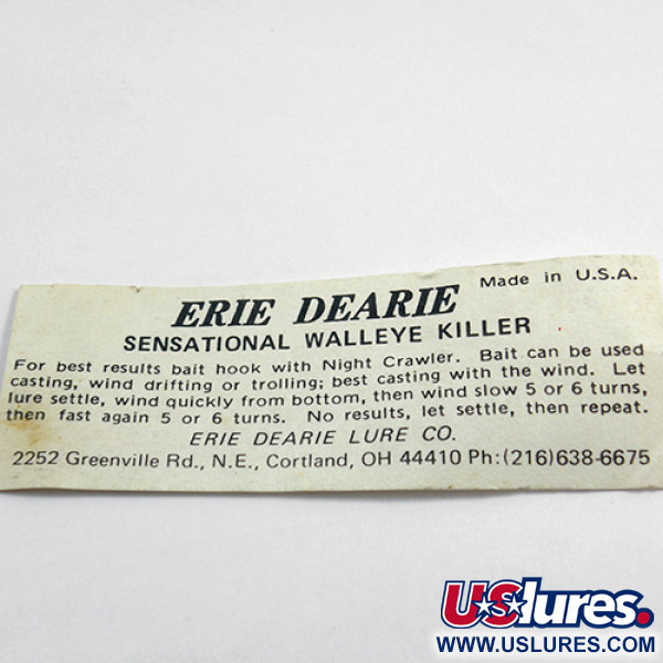  Erie Dearie Walleye Killer, червоний/нікель, 9 г, блешня оберталка (вертушка) #2397