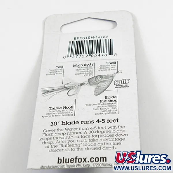  Blue Fox Flash Deep Runner, срібло/райдужний, 4 г, блешня оберталка (вертушка) #2409