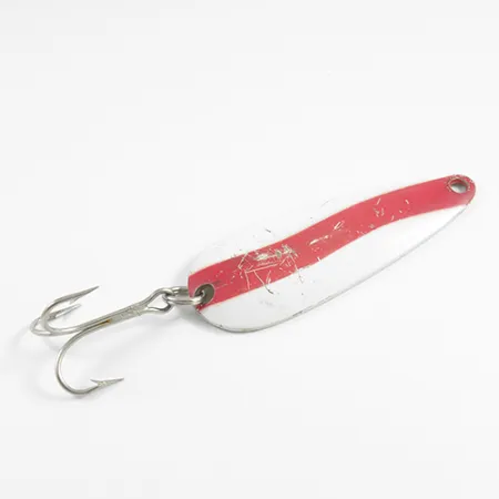 Len Thompson #2, червоний/білий/латунь, 28 г, блесна коливалка (колебалка) #2460