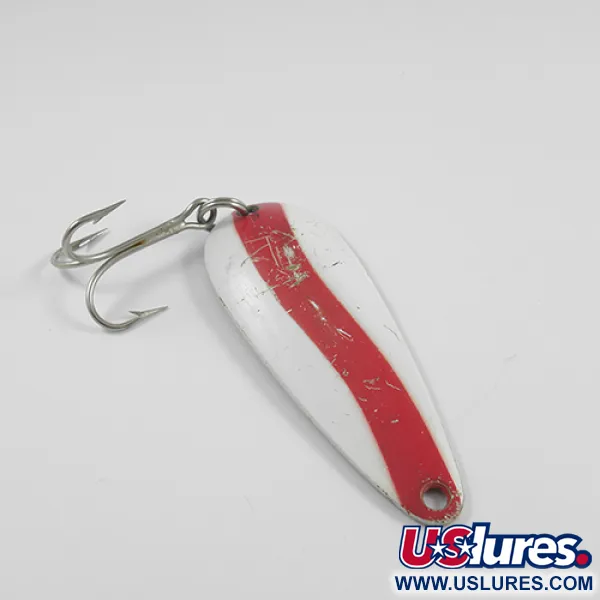  Len Thompson #2, червоний/білий/латунь, 28 г, блесна коливалка (колебалка) #2460