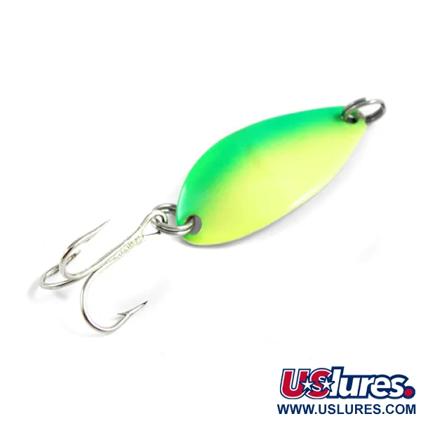 Acme Little Cleo, жовтий/зелений/нікель, 4 г, блесна коливалка (колебалка) #2482